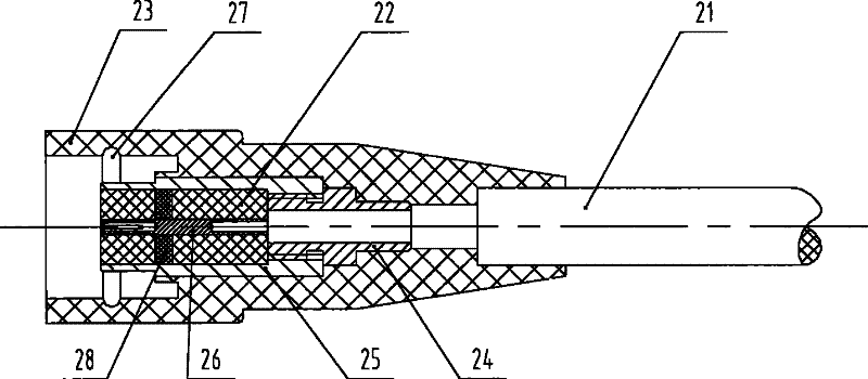 Coaxial underwater sealed connector