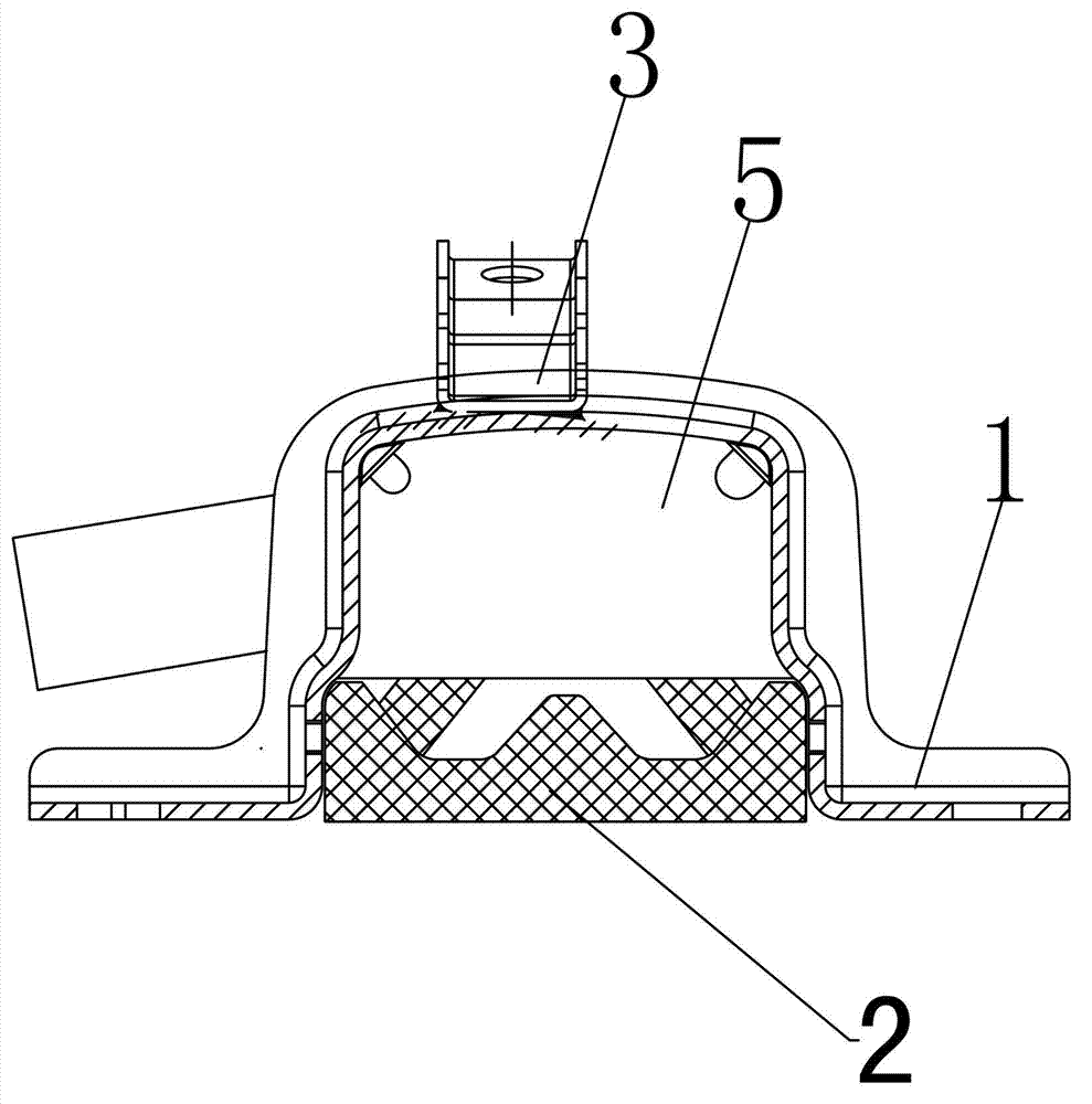 Shock-absorbing device for engine support