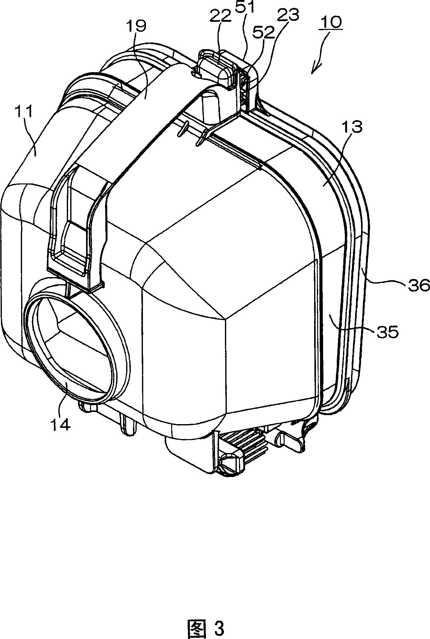 Dust collecting container for electric vacuum cleaner