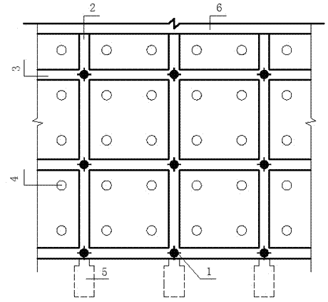 Lime nail composite frame prestressed anchor tube structure and construction method for reinforcing weak slope