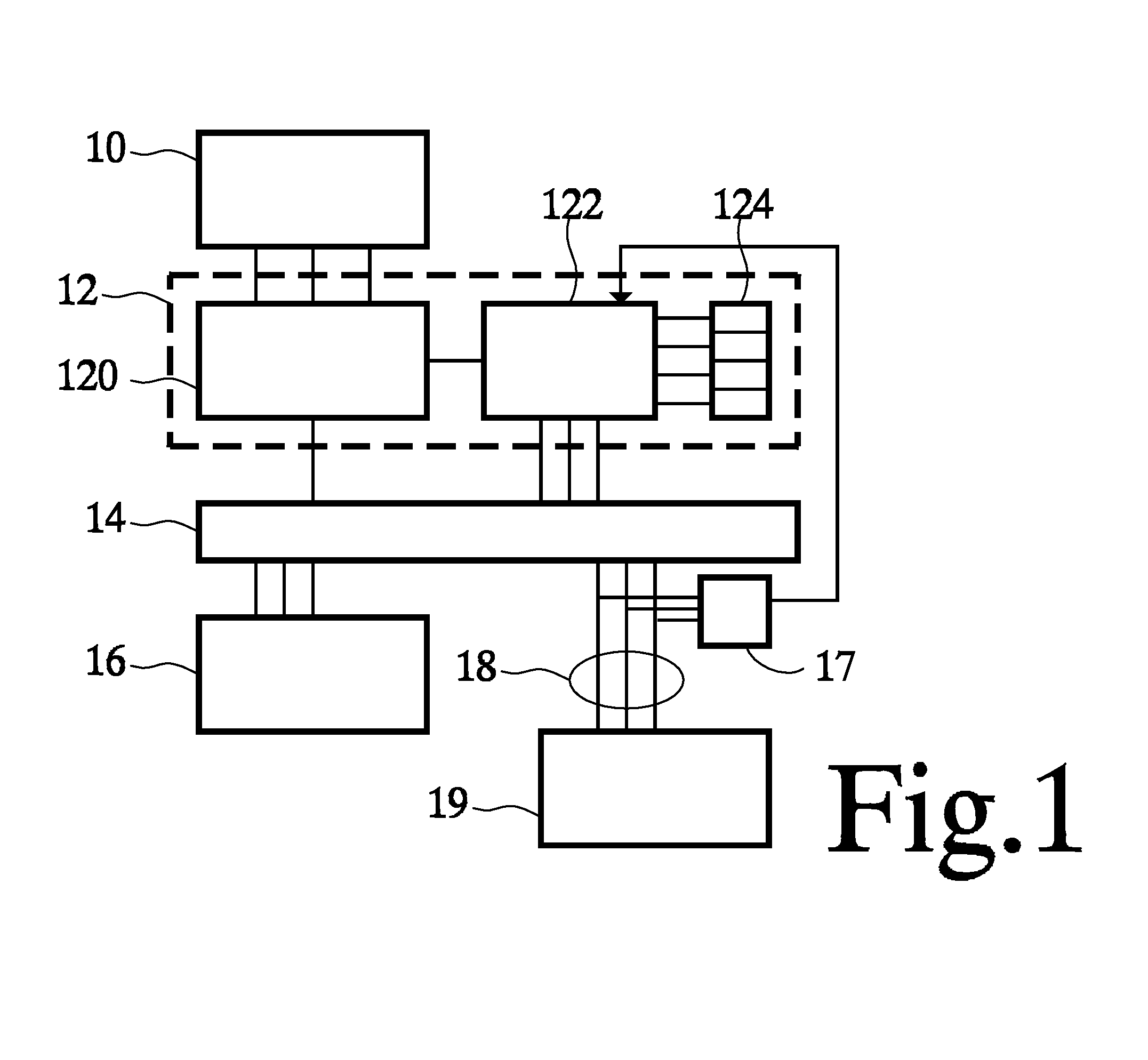 Data processing circuit with cache and interface for a detachable device