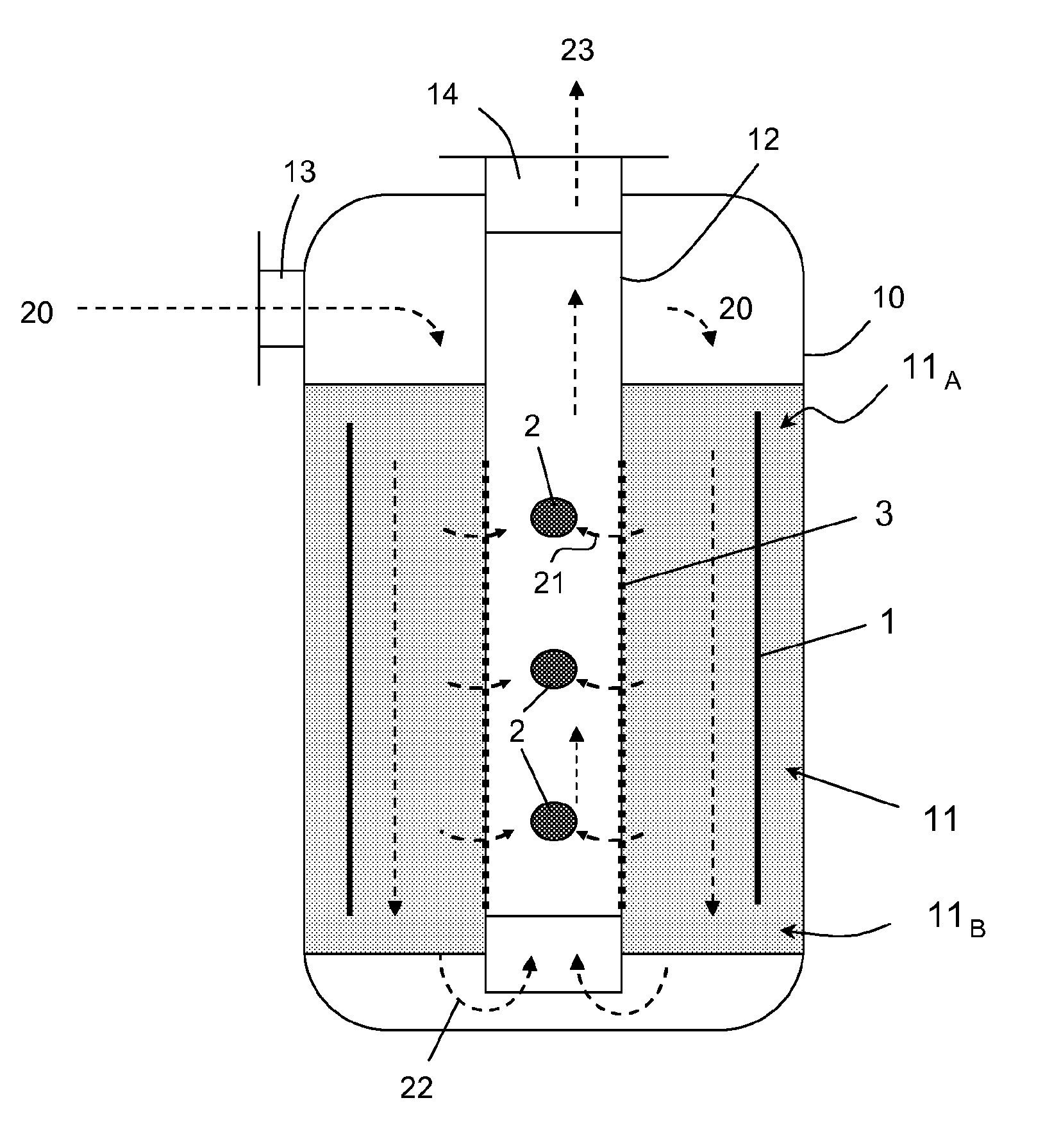 Process for selective removal of a product from a gaseous system