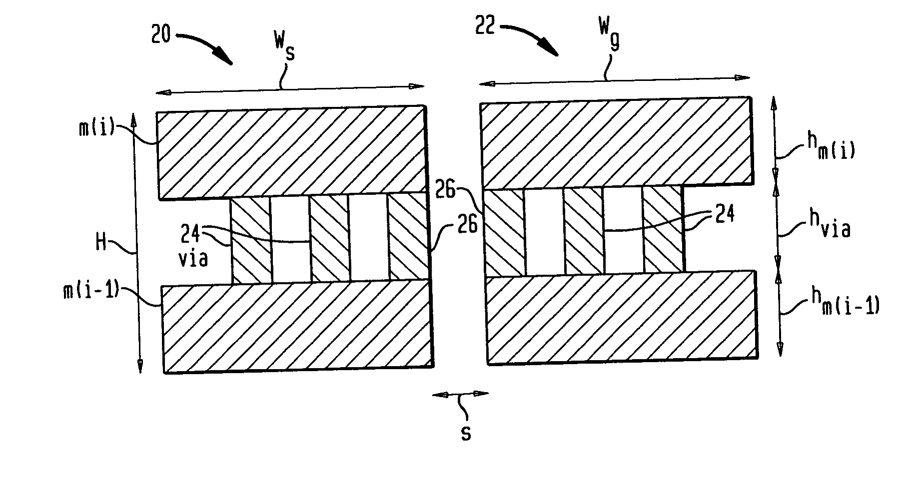 Vertically-stacked co-planar transmission line structure for IC design