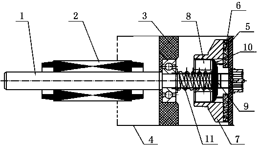 Novel rotor brake mechanism
