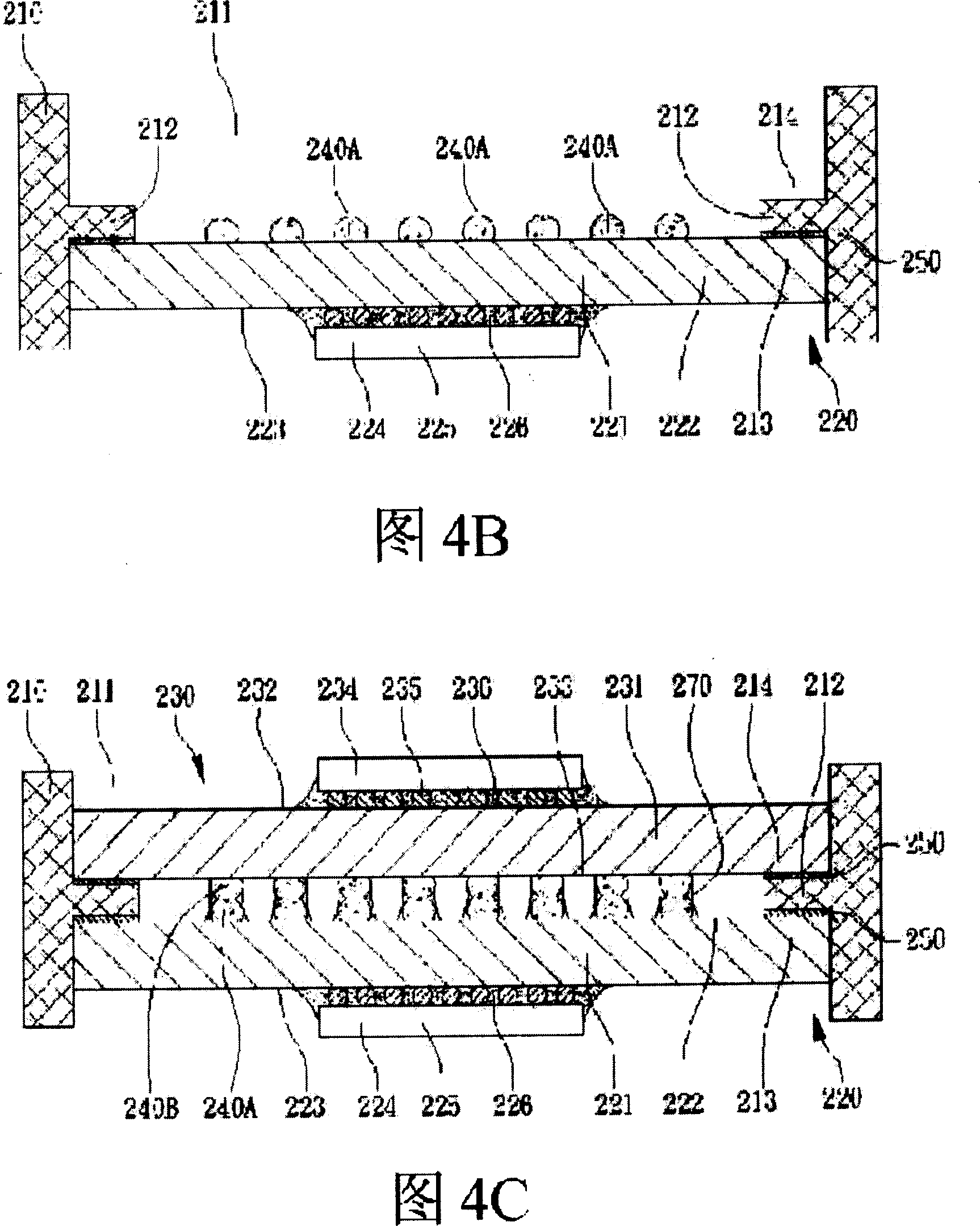 Radiating type stereo package structure and its manufacturing method
