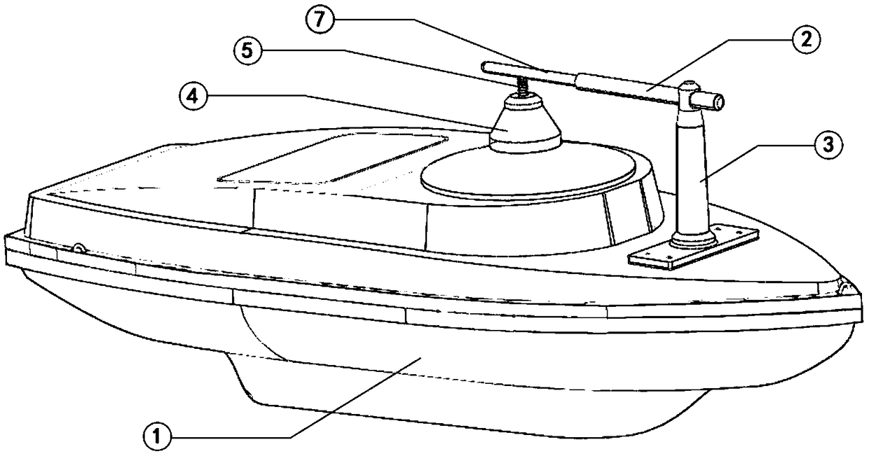 Water surface UUV (unmanned surface vessel) recycling device and method based on electromagnetic mushroom head engage switch