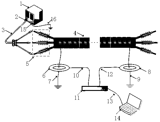 Cable life prediction method based on leakage current difference coefficient