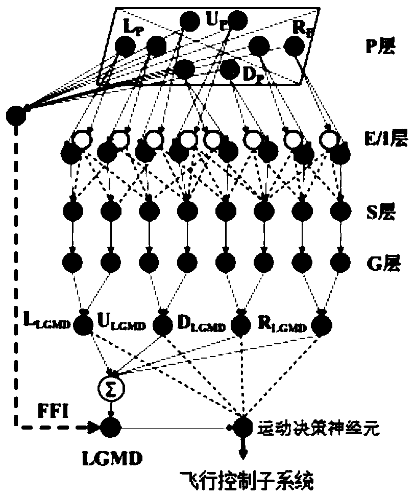 Unmanned aerial vehicle biomimetic obstacle avoidance control system and method based on LGMD