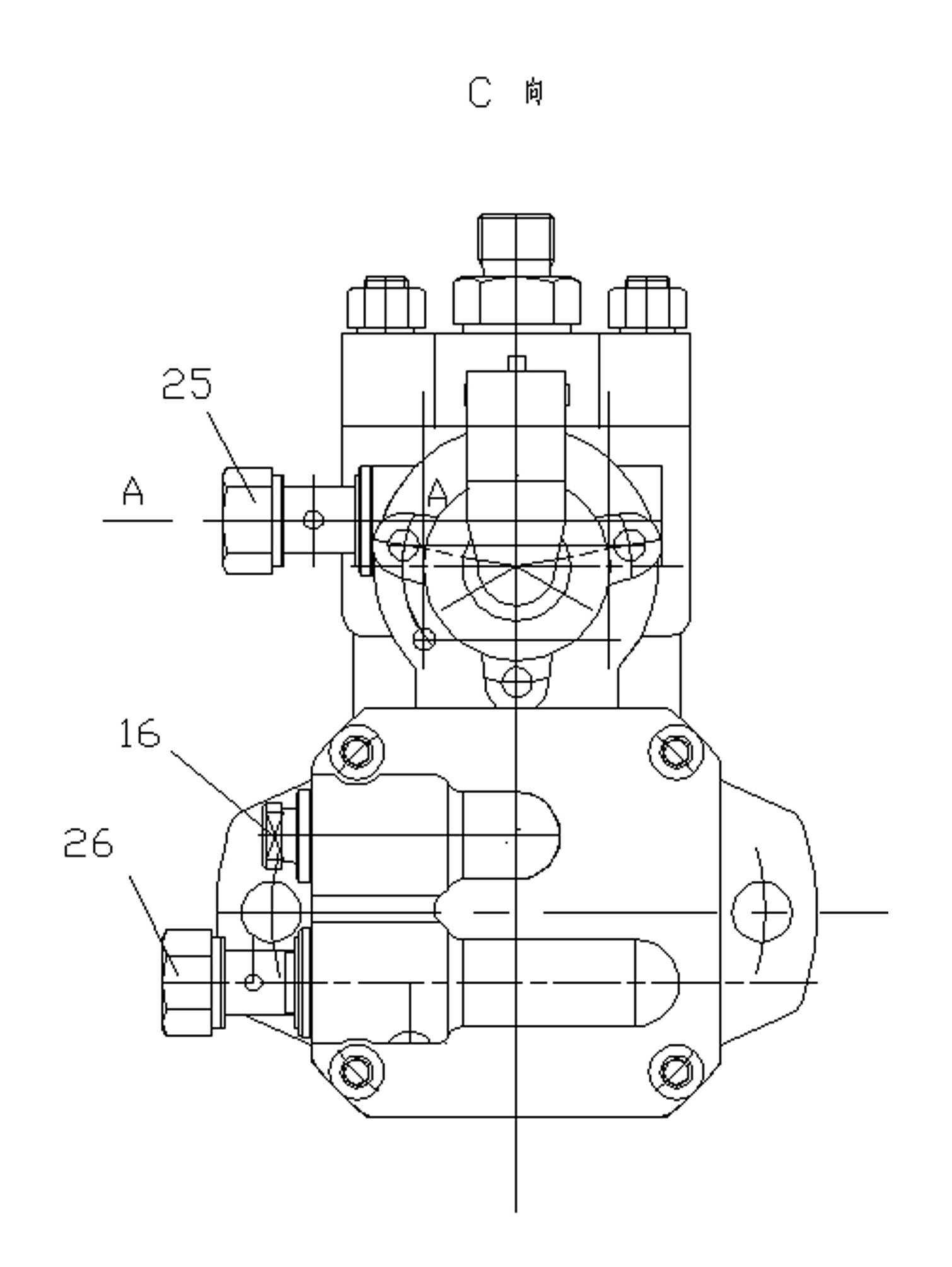 In-line type fuel feed pump of high-pressure common rail system