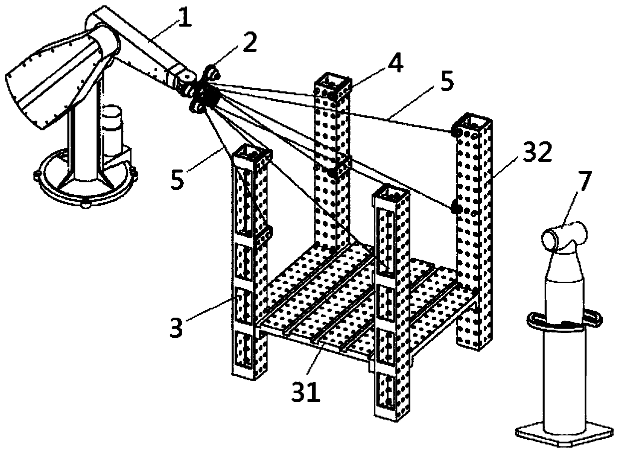 Industrial robot rigidity identification system based on six-dimensional virtual joint model and identification method of industrial robot rigidity identification system