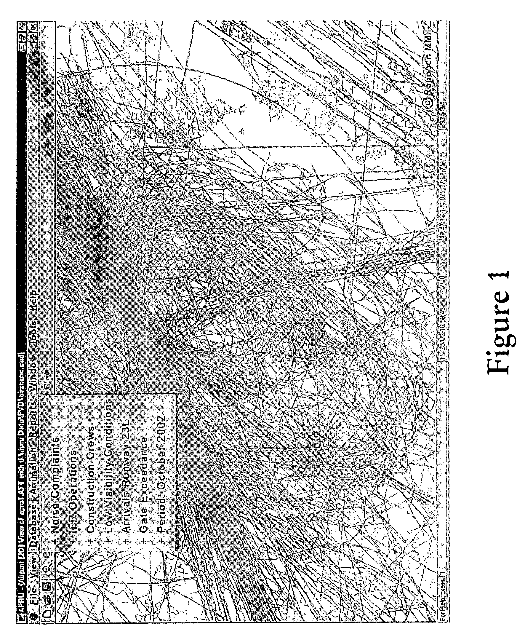 Method and apparatus to correlate aircraft flight tracks and events with relevant airport operations information