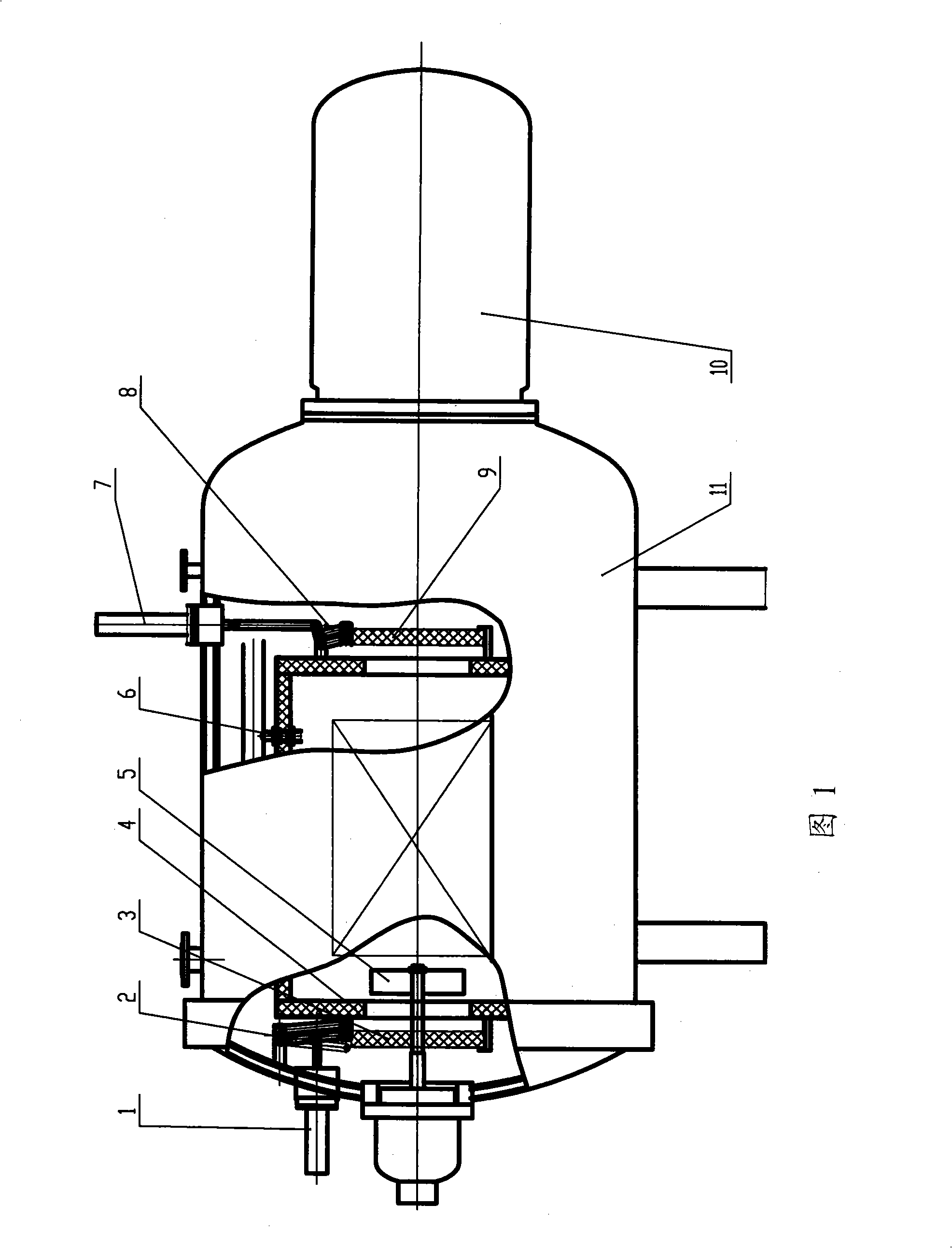 Nozzle cooling vacuum gas quenching furnace capable of convection heating