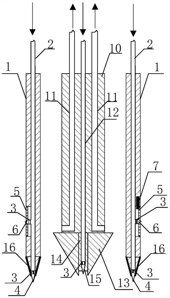 High-pressure water jet pile-forming device suitable for special-shaped filling pile and construction method thereof