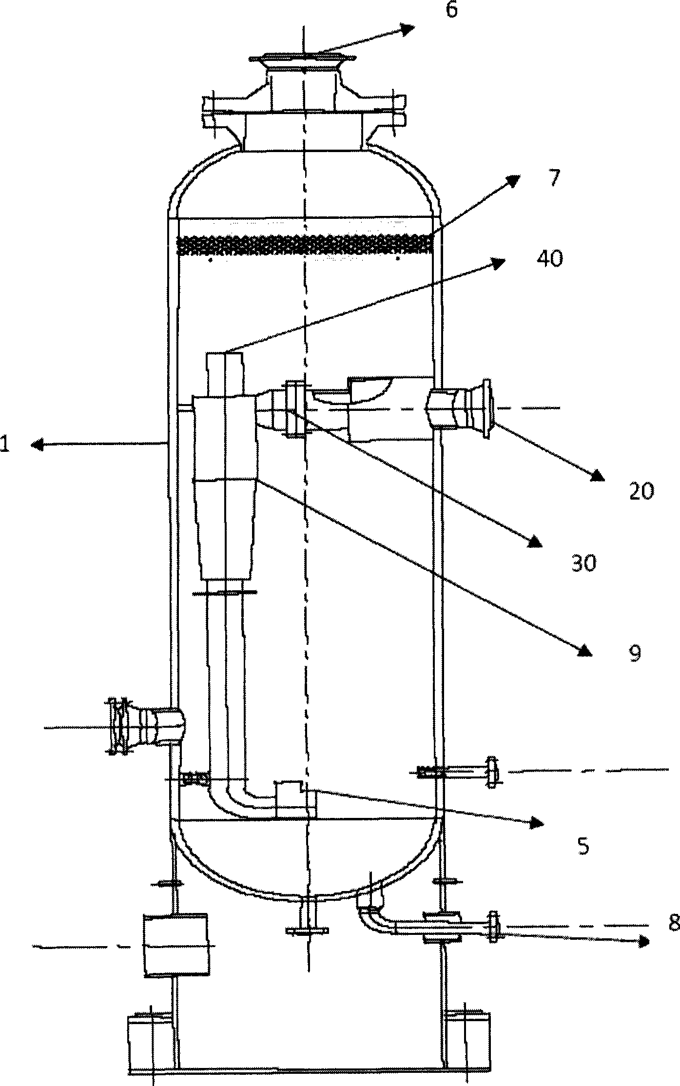Micro vortex flow tube arrangement method of recycle hydrogen de-hydrocarbon machine