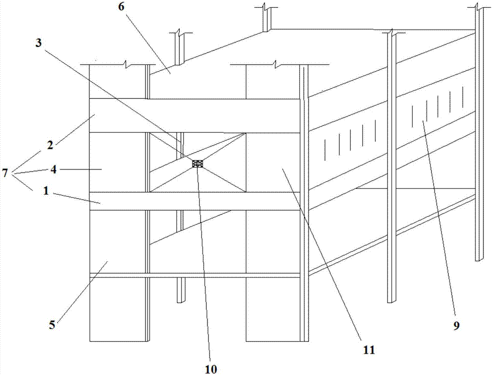 Double-layer PC plate type conversion layer of post-poured upper-portion structure and construction method