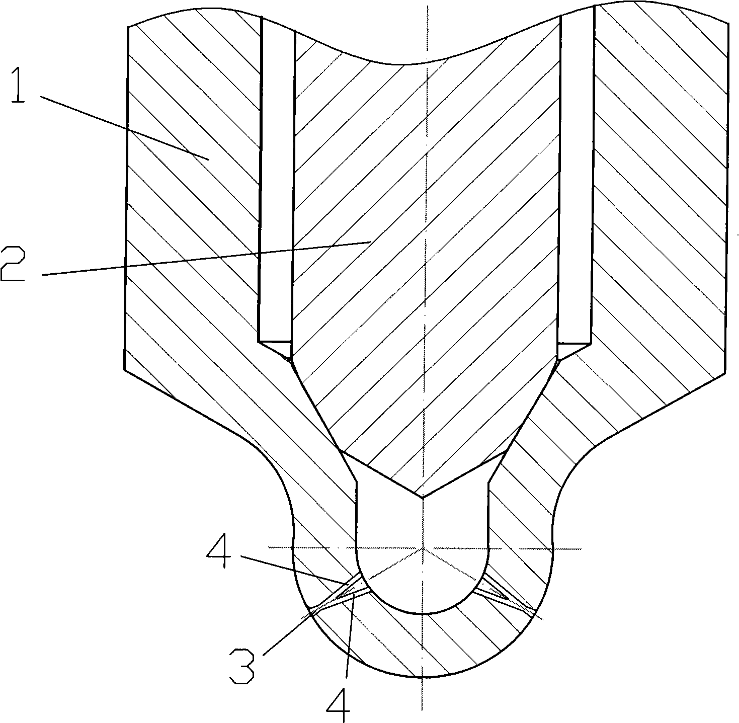Crossing spray orifice type injection nozzle of internal combustion engine