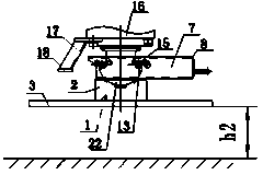 Compound support leg disk mounting device for engineering vehicle