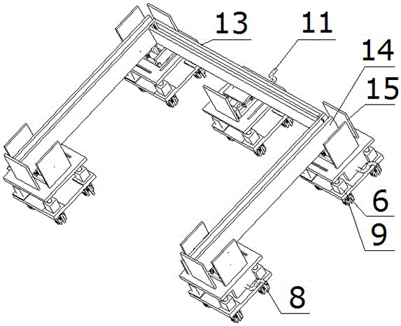 A steel truss assembly support adjustment device