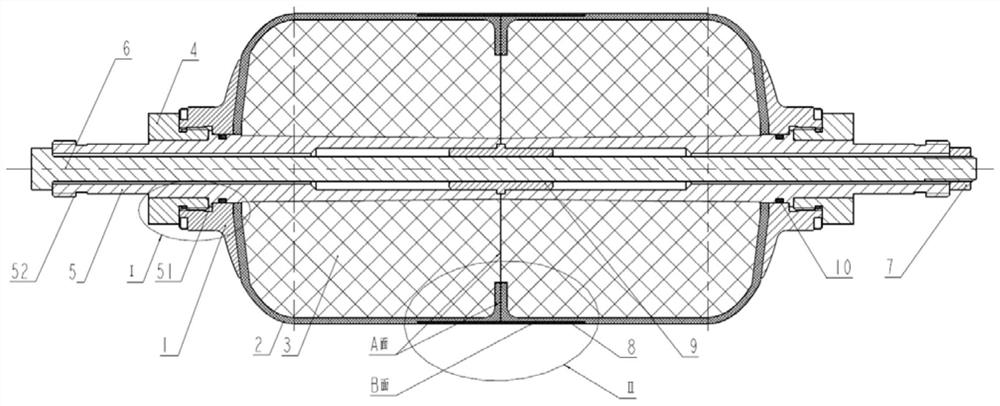 Propellant-carrying winding combined core mold