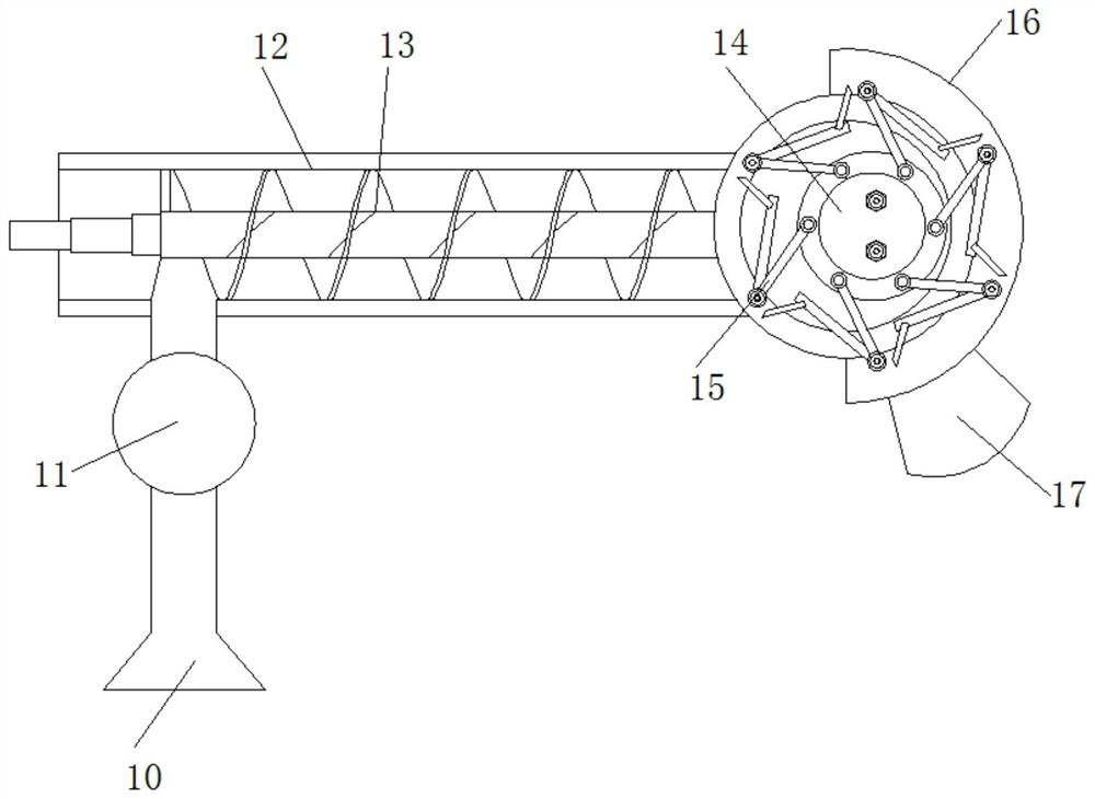 Folium artemisiae argyi cutting separating pretreatment device based on mechanical transmission