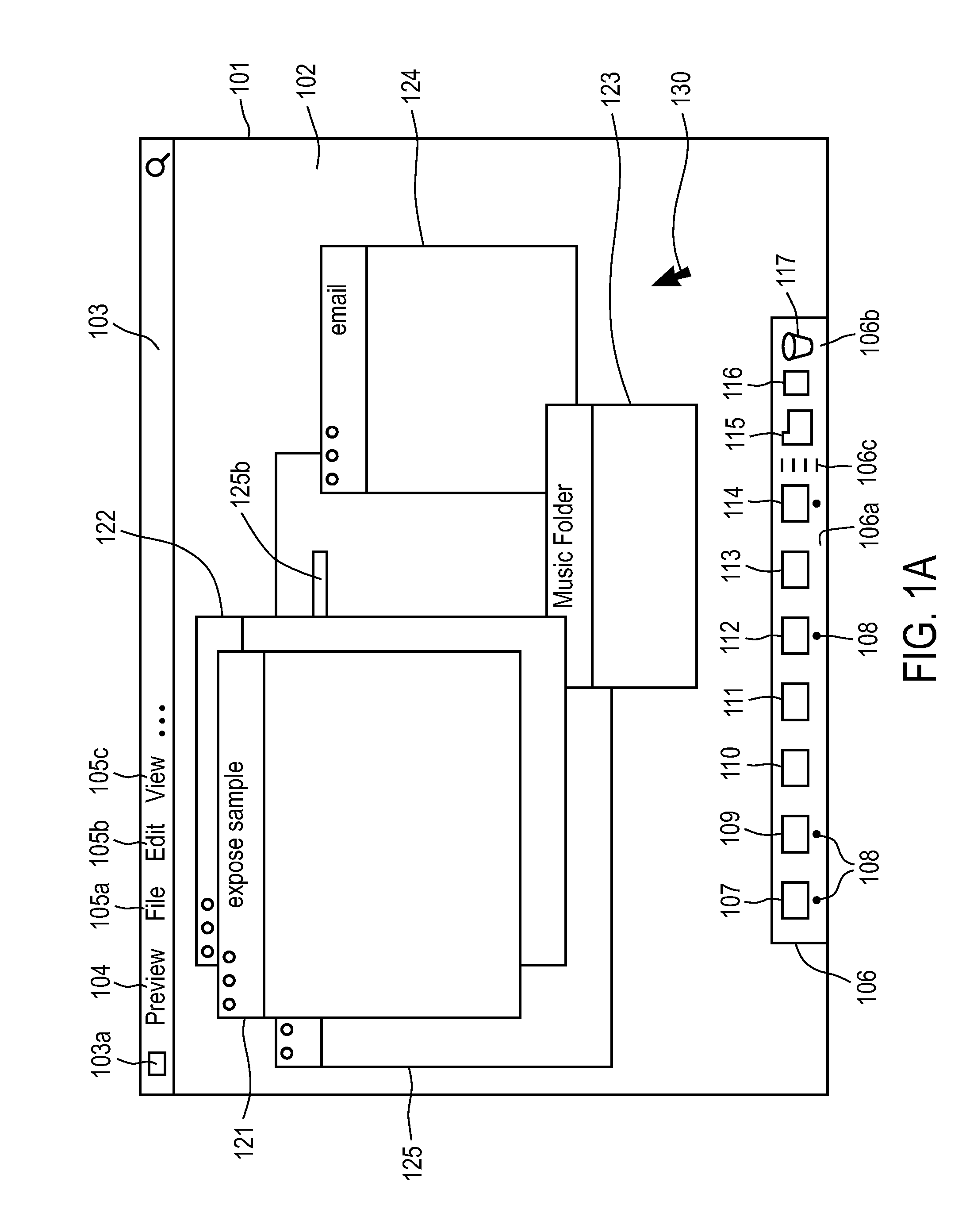 User interface for multiple display regions