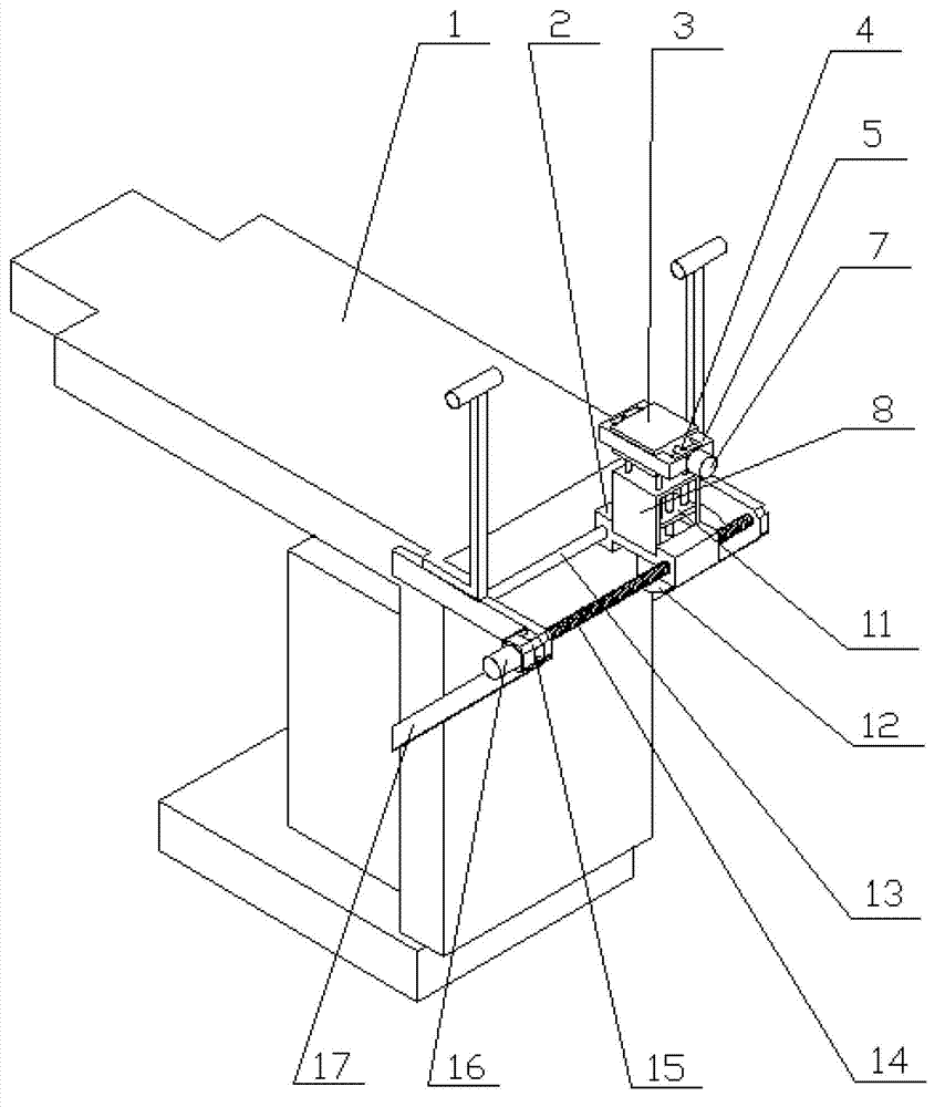 Close-range seed implantation robot and bed connection-type automatic control operating table
