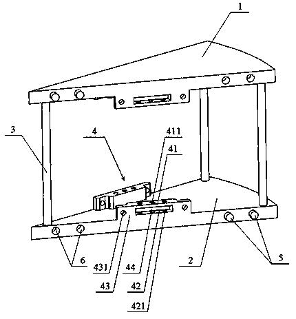 Fan-shaped combined type material conveying support