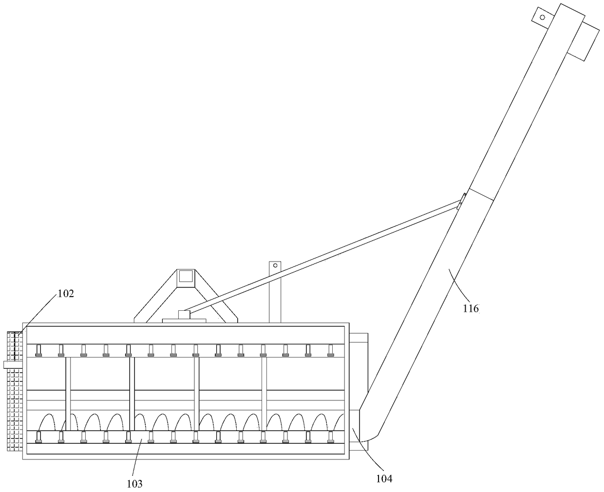 A frozen soil rotary crusher