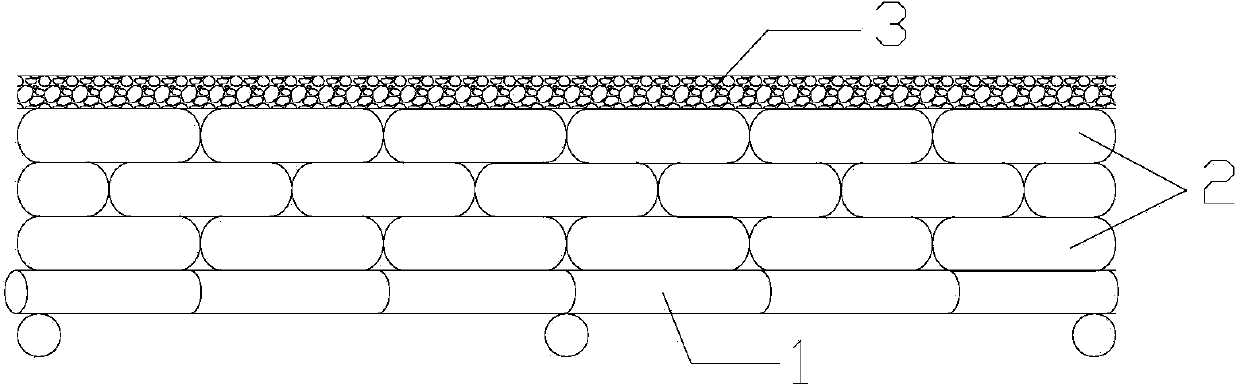 Method for processing saturated overwet soil foundation for prespud operation by using graded construction slag soilbag