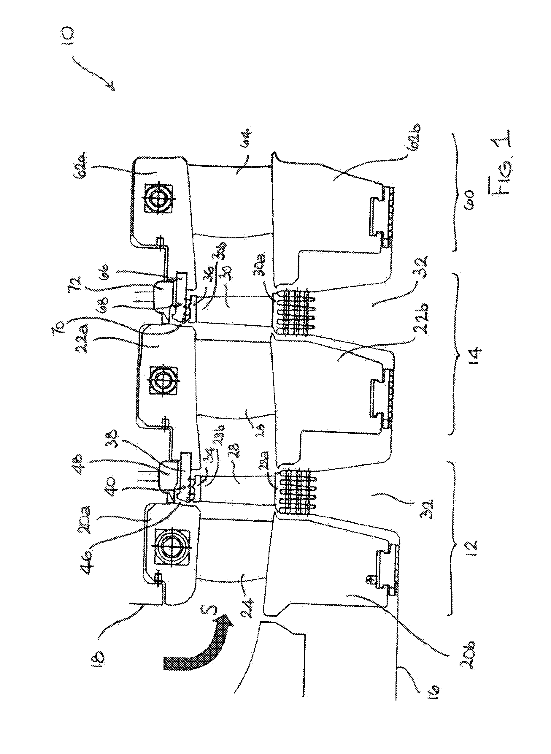 Solid particle diversion in an axial flow steam turbine