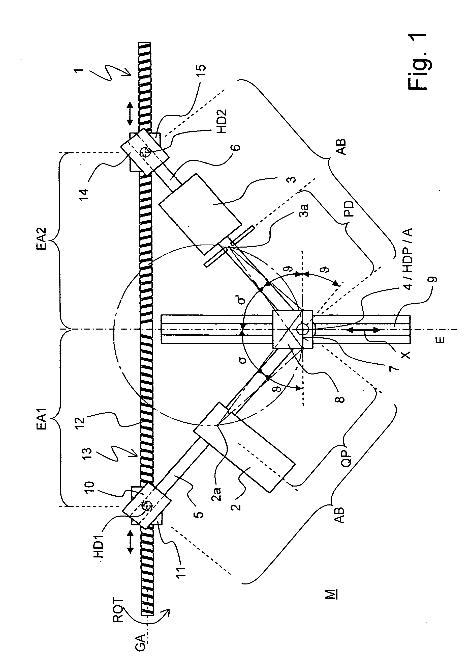 X-ray diffractometer for mechanically correlated movement of the source, detector, and sample position