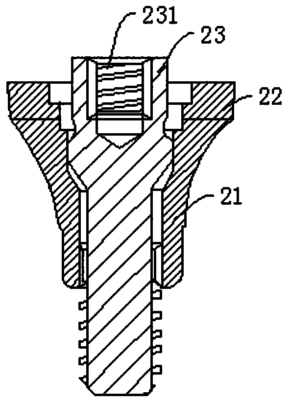 Upper part repairing device and repairing method for two-section type transplanting