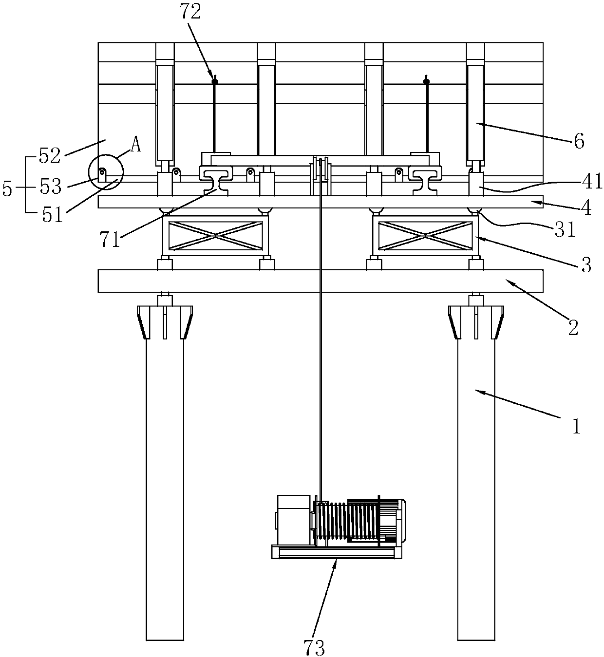 Cast-in-place beam formwork tooling and construction method for dismantling cast-in-place beam formwork