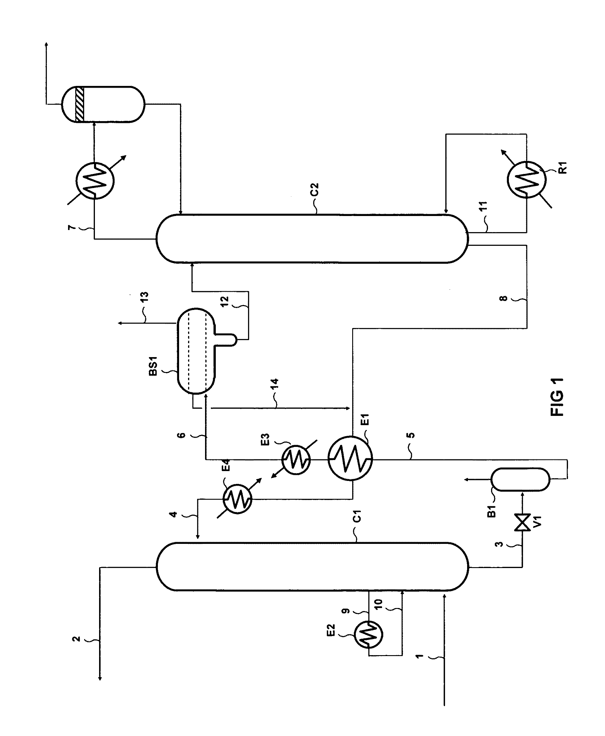 Gas deacidizing method using an absorbent solution with demixing control