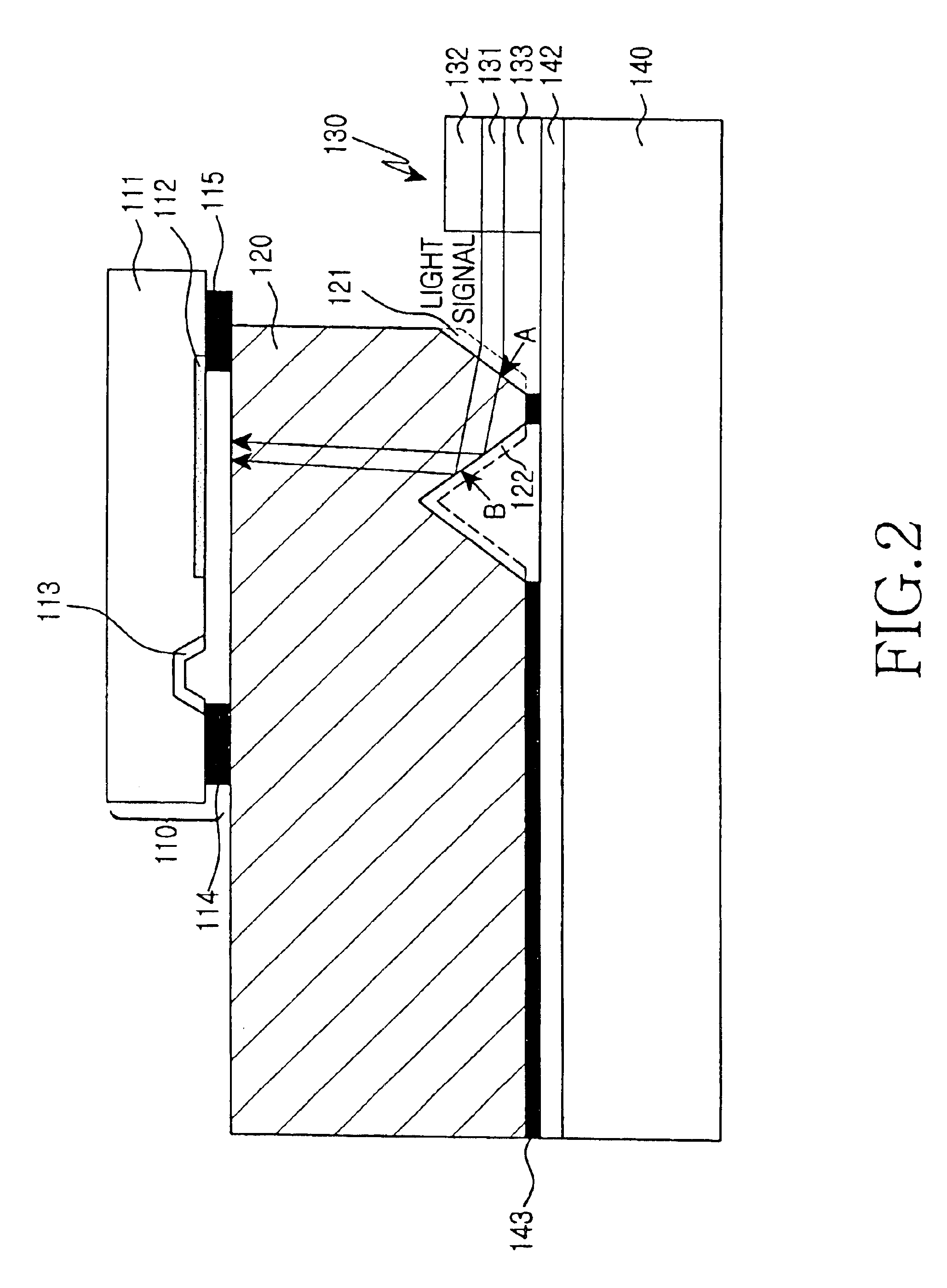 Optical apparatus using vertical light receiving element