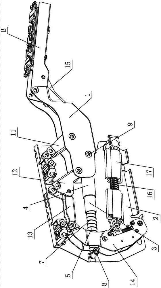 A turn-over linkage damping mechanism for furniture