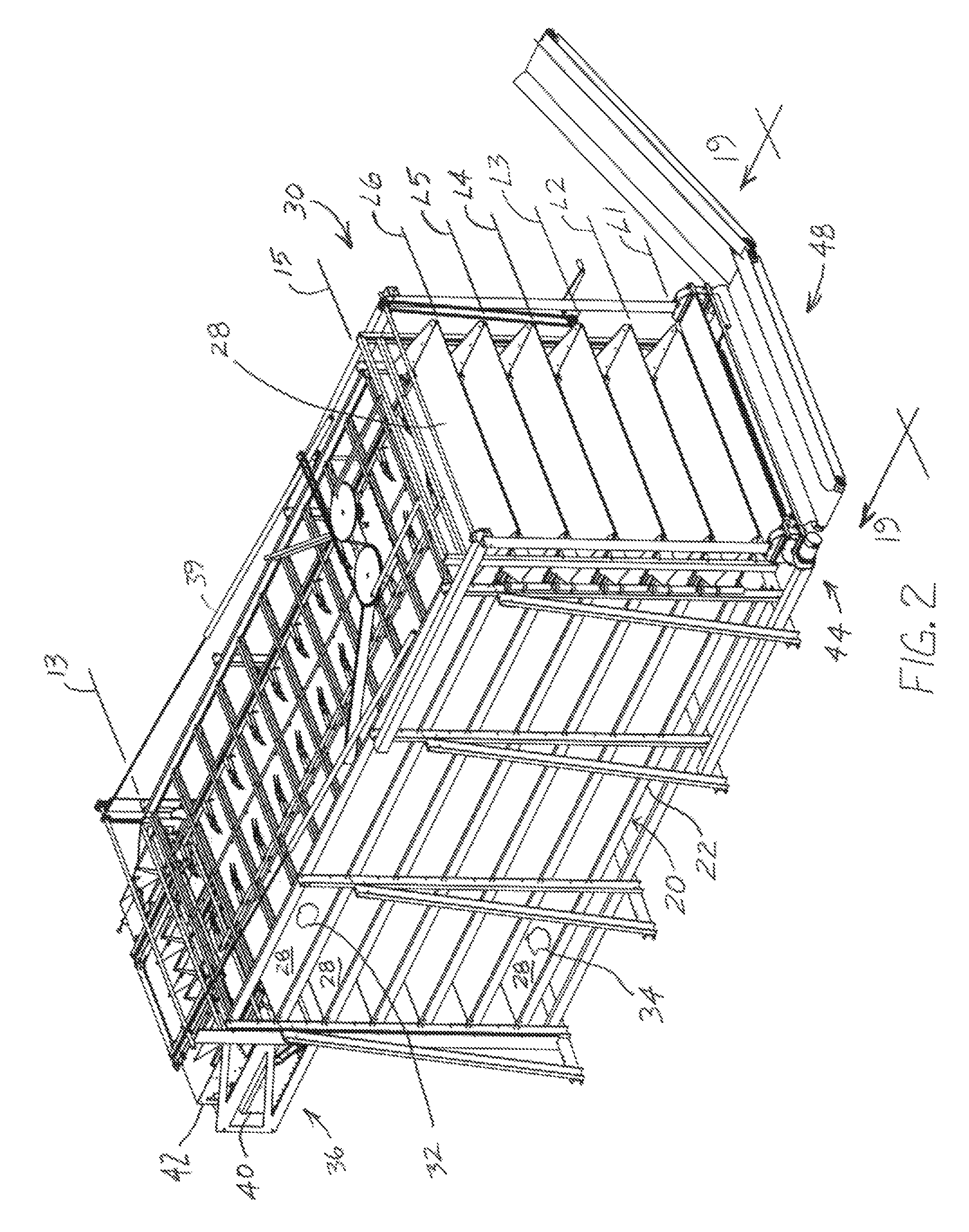 Sprouted seed grain growing and harvesting apparatus and method