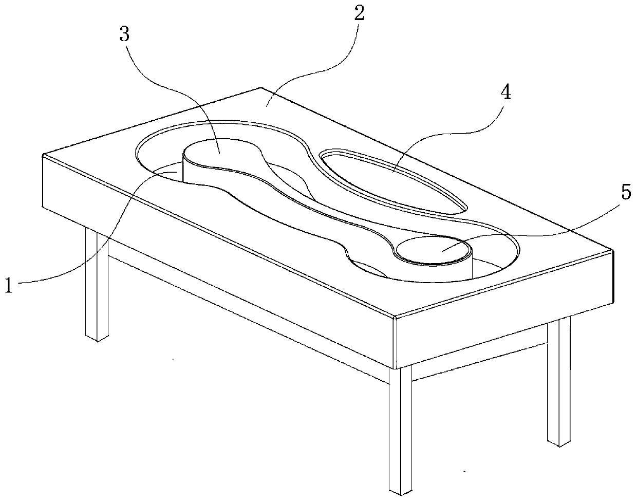 Circulation type tea table