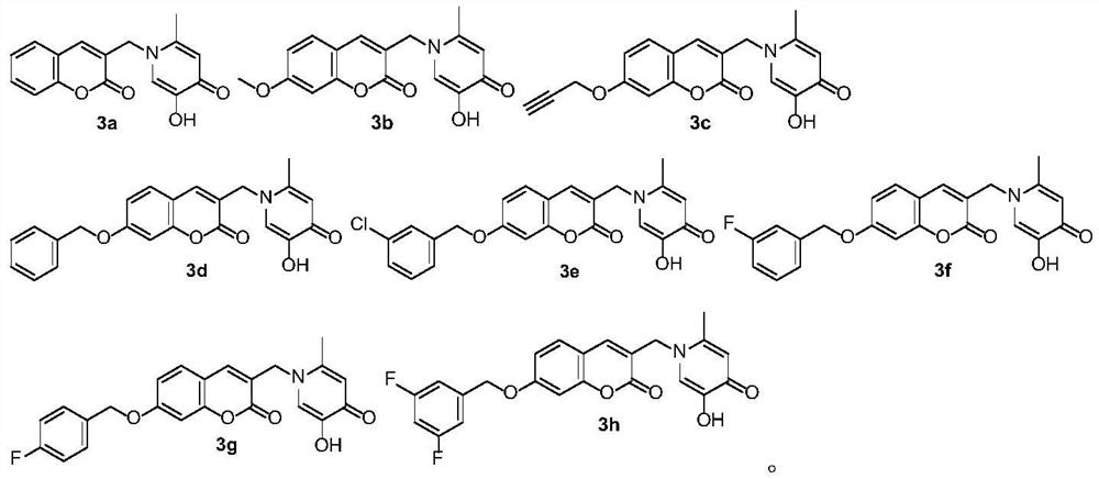 Coumarin hybrid pyridone compound with iron chelation and monoamine oxidase b inhibitory activity and its preparation and application