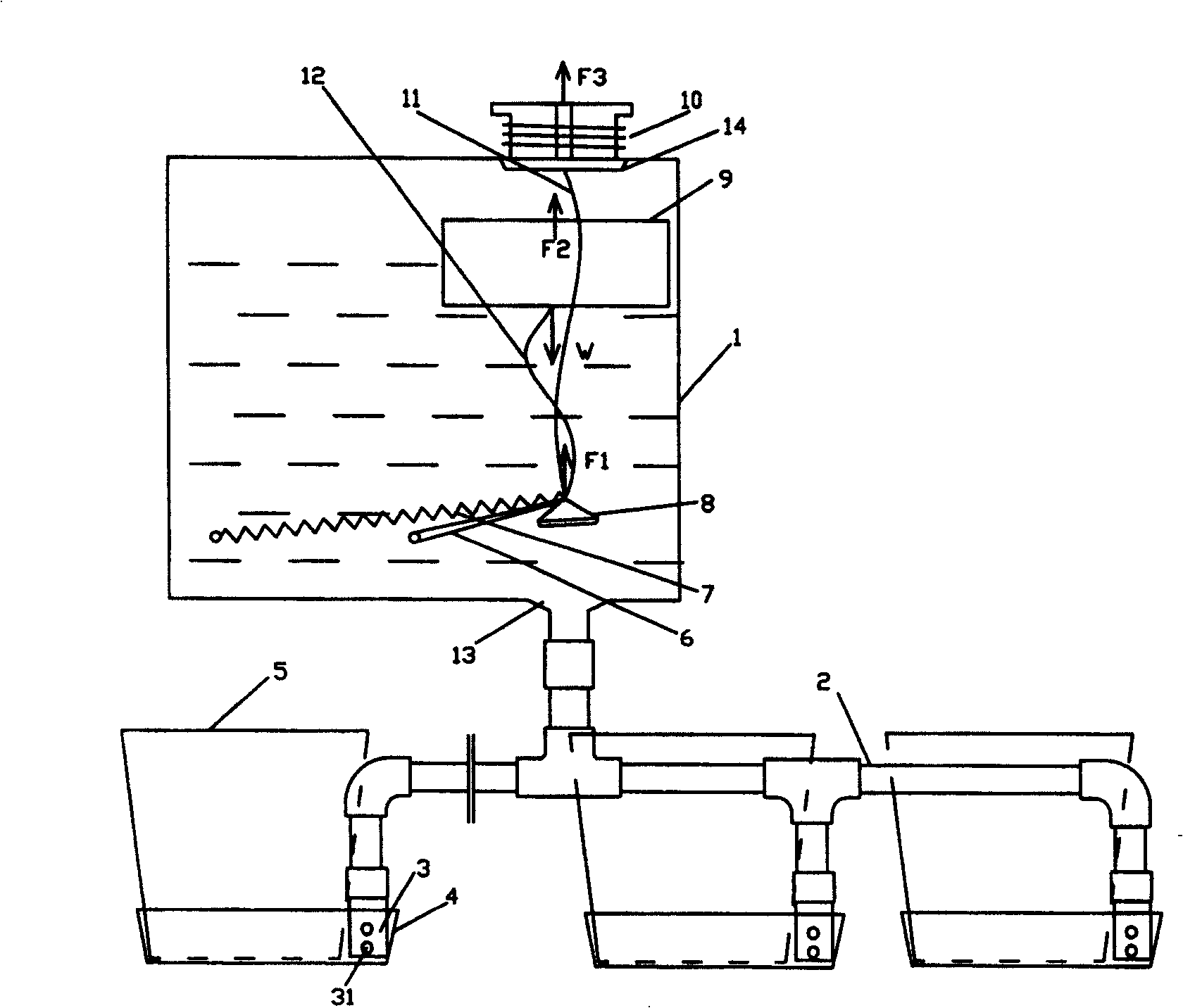 Automatic flower pot watering device