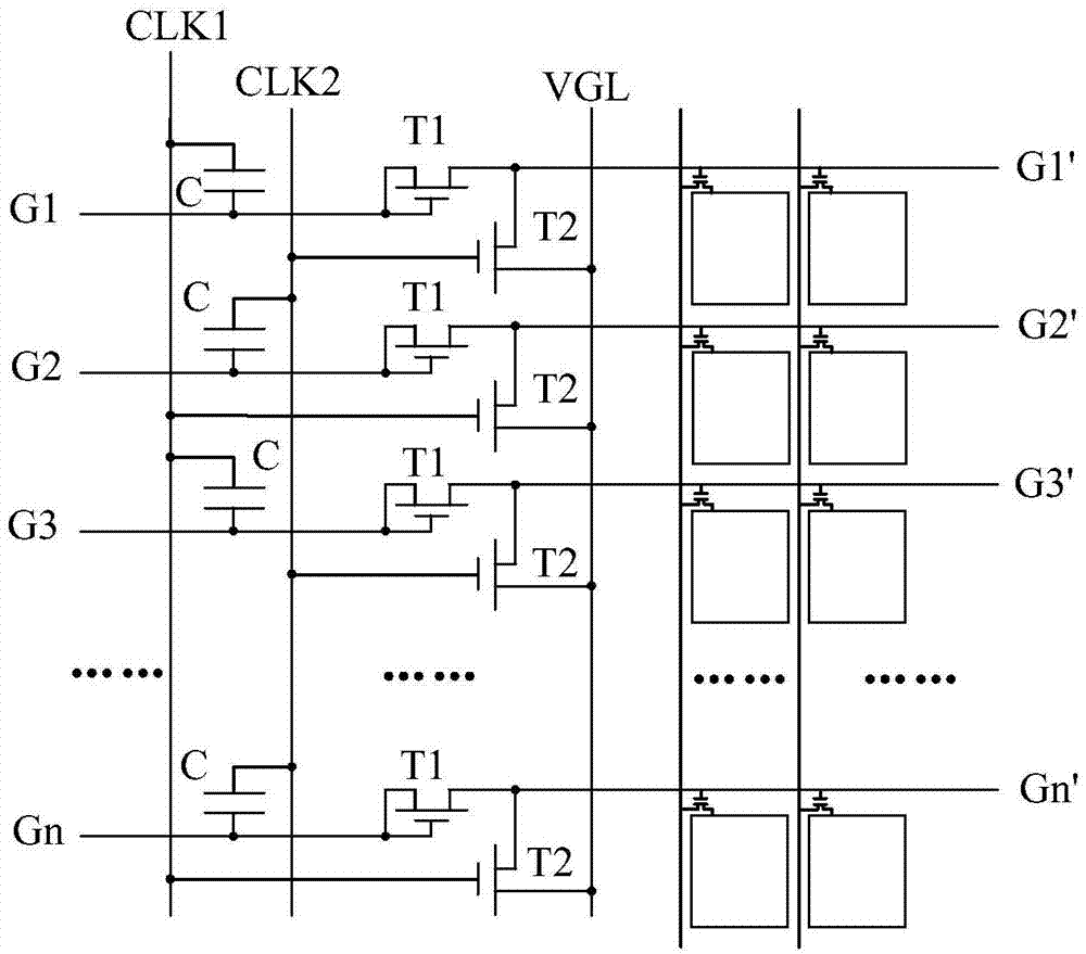 Grid drive circuit, array substrate and liquid crystal display device