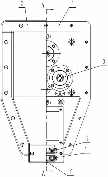 Anti-explosion main junction box for high-voltage compact motor