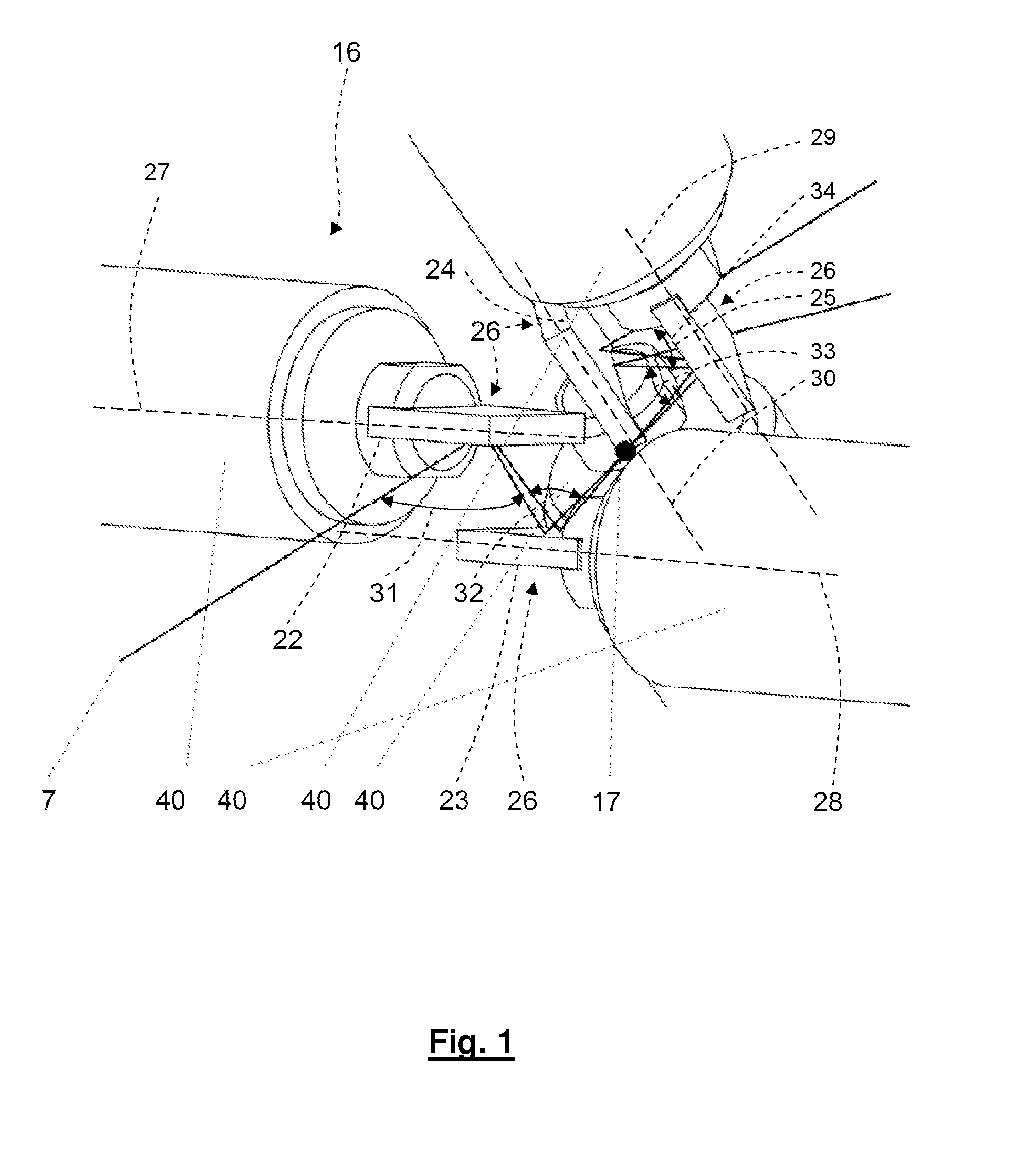 Method and Device for Dynamically Shifting a Light Beam with Regard to an Optic Focussing the Light Beam