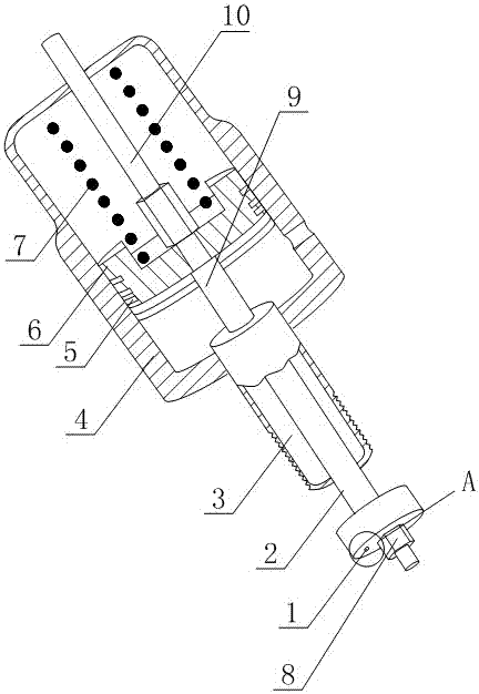 The structure of the pressure equalizing angle valve of the nitrogen making device