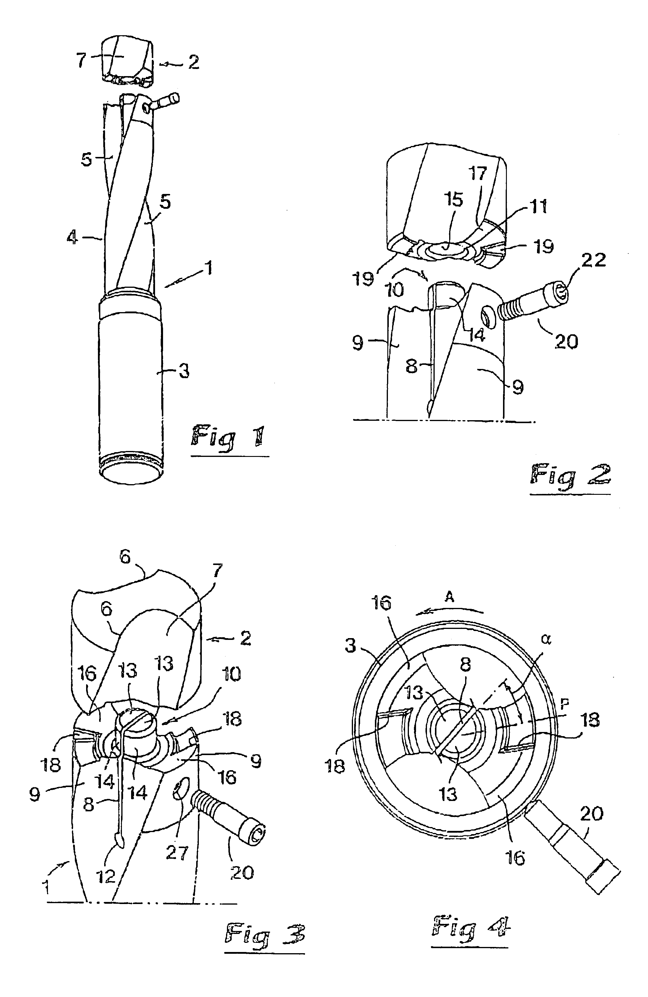 Rotatable tool with removable cutting part