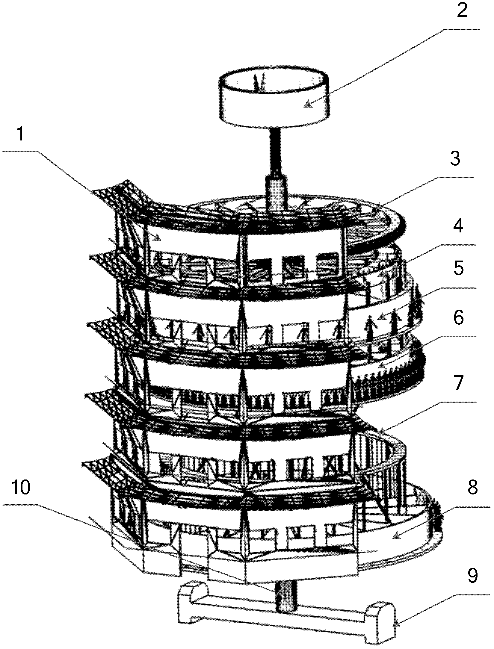 Time telling control device structure for ancient astronomical clock tower