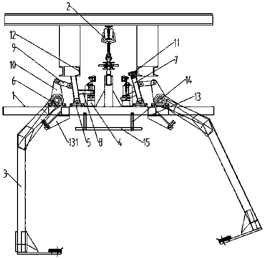 Car body lifting appliance capable of being automatically opened