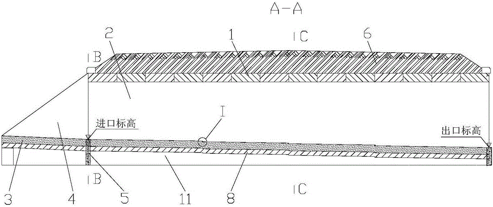 U-shaped culvert structure with curved bottoming structures