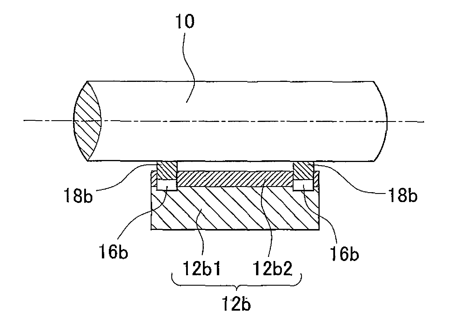 Sliding bearing structure for a shaft member
