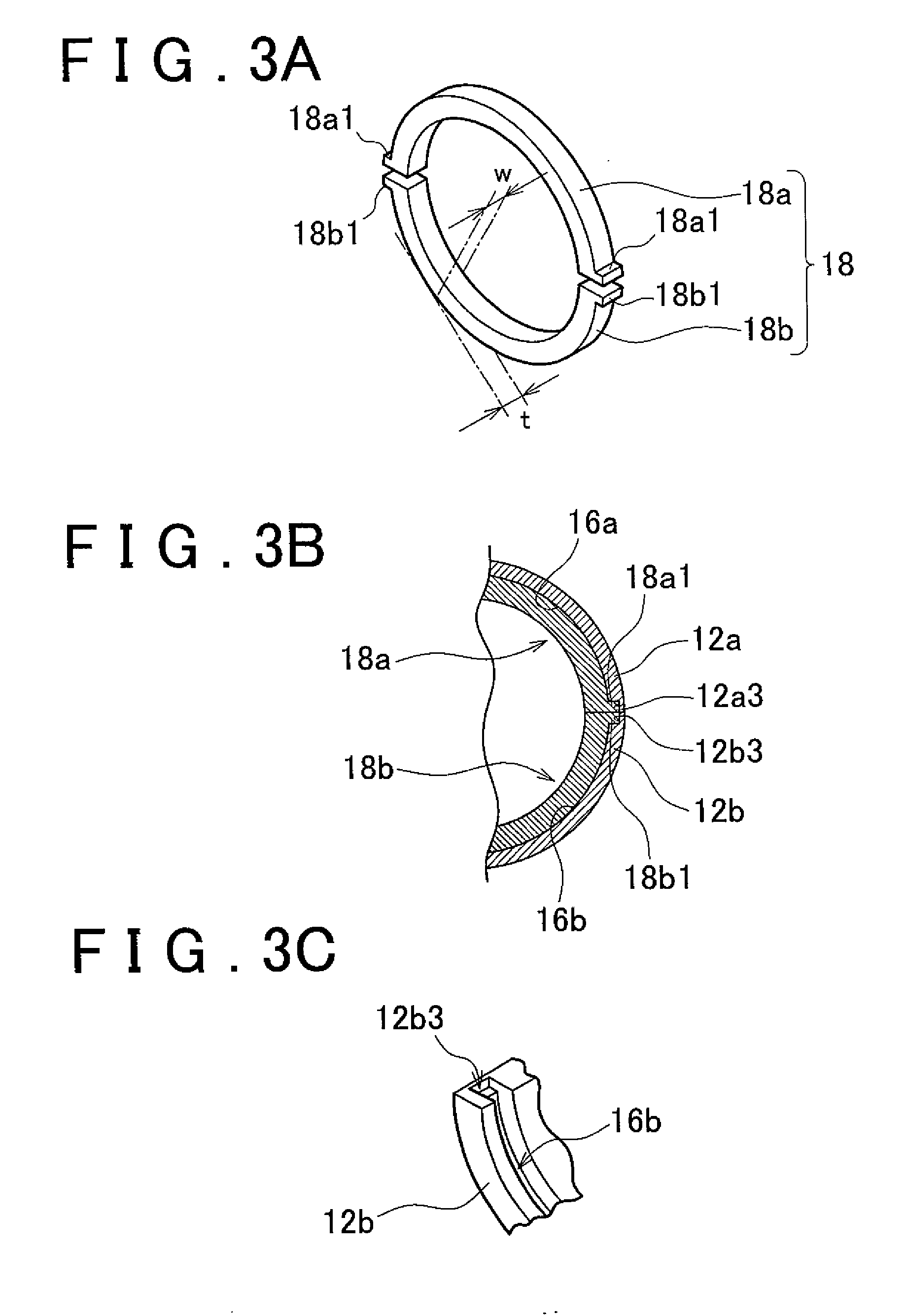 Sliding bearing structure for a shaft member
